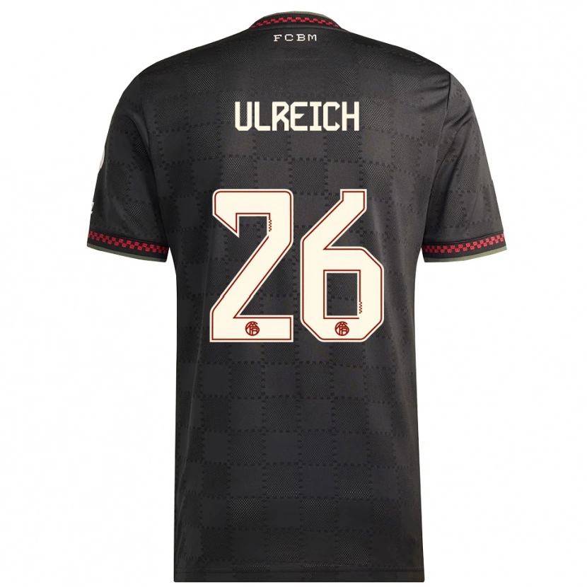 Danxen Kobiety Sven Ulreich #26 Czarny Biały Trzeci Komplet Koszulka 2025/26 Koszulki Klubowe