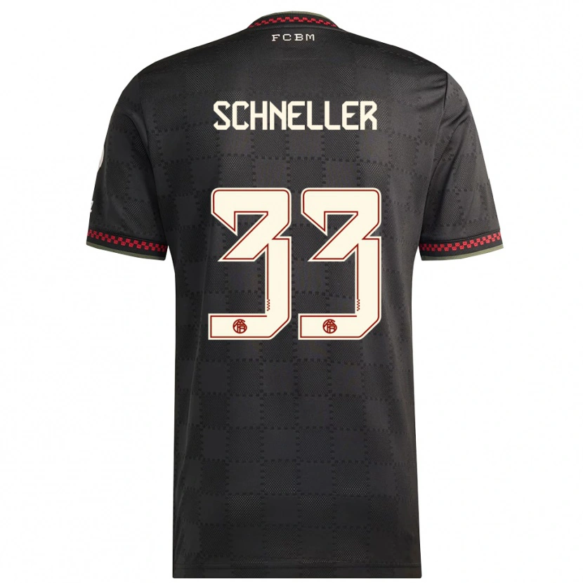 Danxen Kobiety Lukas Schneller #33 Czarny Biały Trzeci Komplet Koszulka 2025/26 Koszulki Klubowe