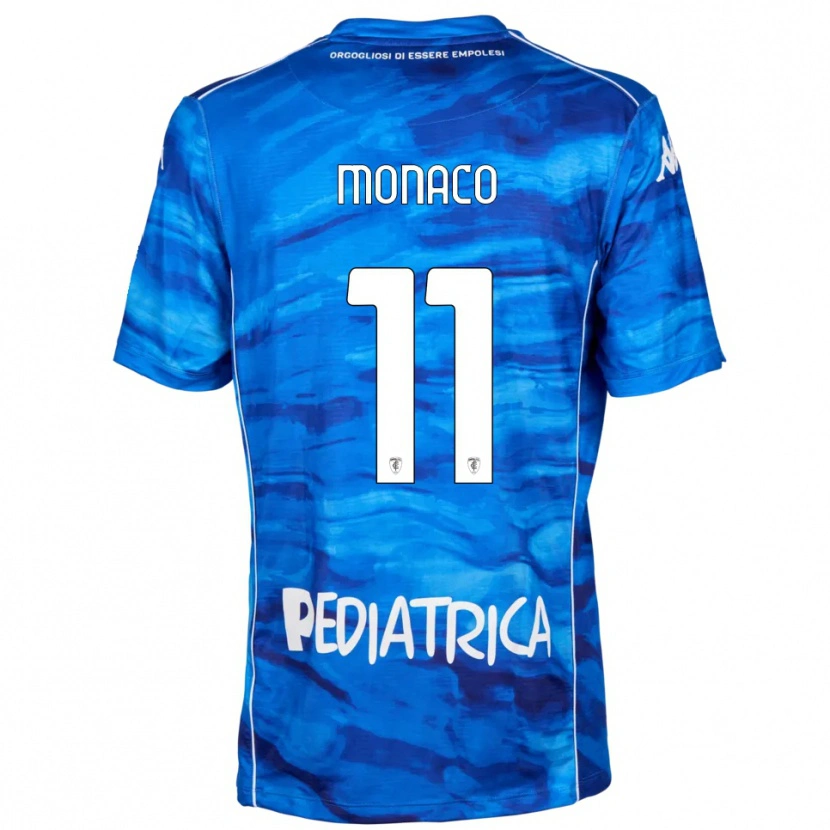 Danxen Dzieci Salvatore Monaco #11 Niebiesko-Biały Domowa Koszulka 2025/26 Koszulki Klubowe