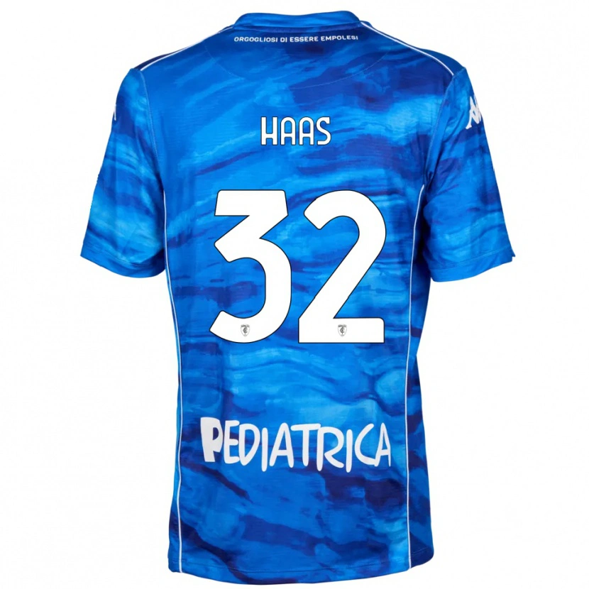 Danxen Dzieci Nicolas Haas #32 Niebiesko-Biały Domowa Koszulka 2025/26 Koszulki Klubowe