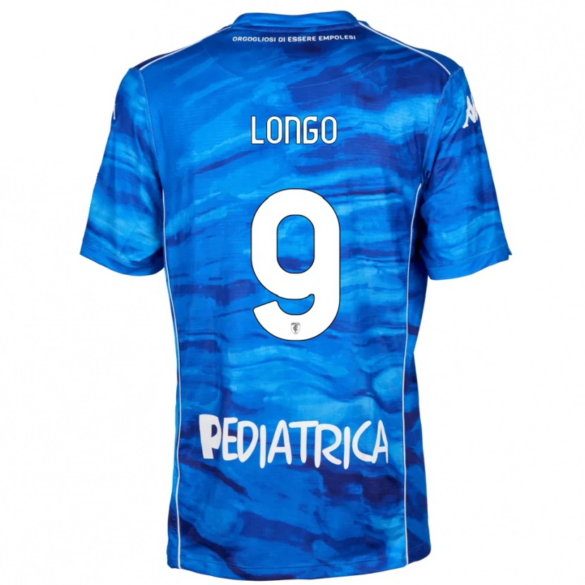 Danxen Dzieci Mattia Longo #9 Niebiesko-Biały Domowa Koszulka 2025/26 Koszulki Klubowe