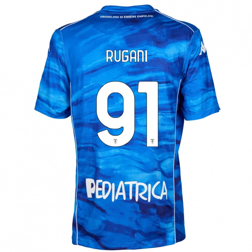 Danxen Dzieci Tommaso Rugani #91 Niebiesko-Biały Domowa Koszulka 2025/26 Koszulki Klubowe