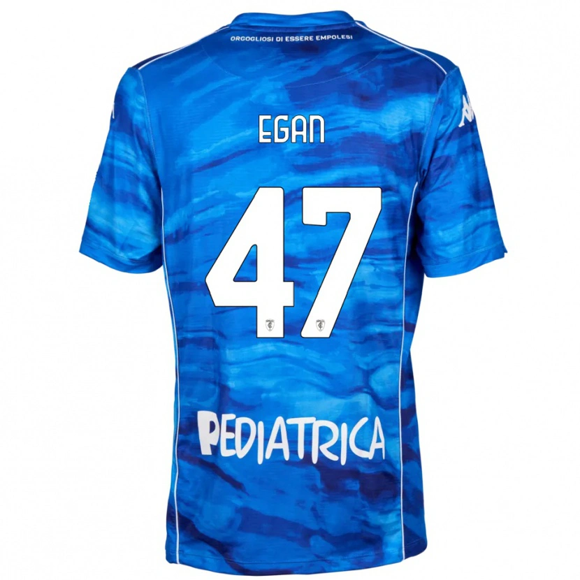 Danxen Dzieci Matteo Egan #47 Niebiesko-Biały Domowa Koszulka 2025/26 Koszulki Klubowe