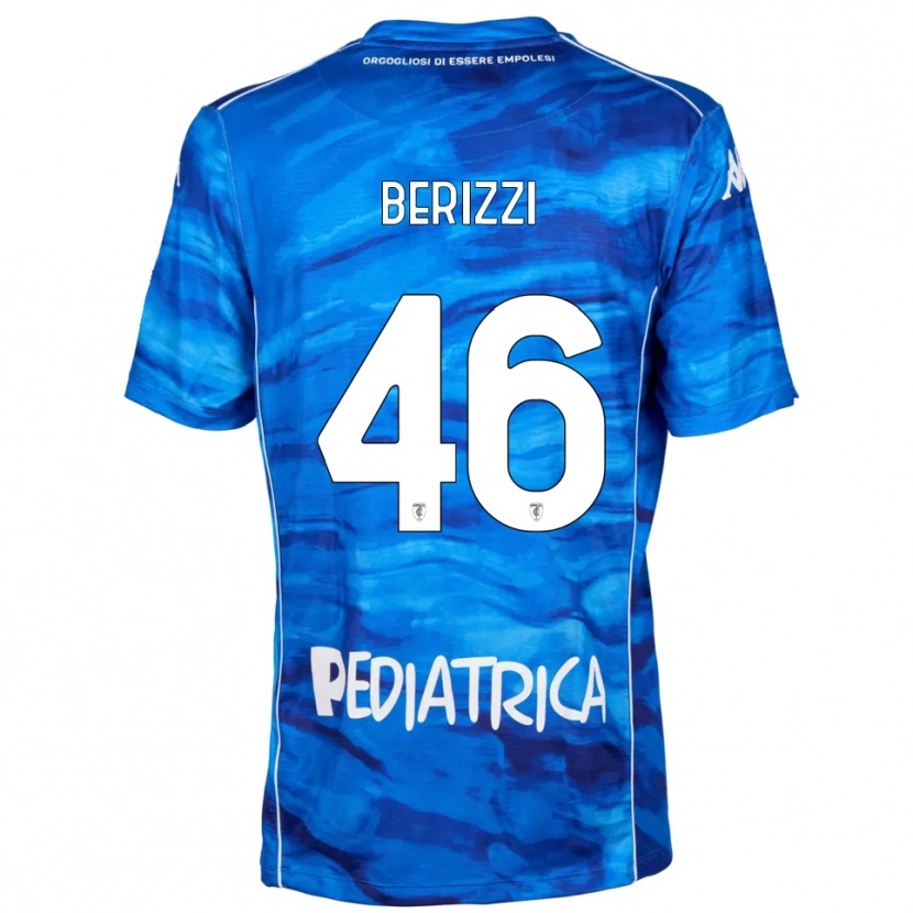 Danxen Dzieci Roberto Berizzi #46 Niebiesko-Biały Domowa Koszulka 2025/26 Koszulki Klubowe