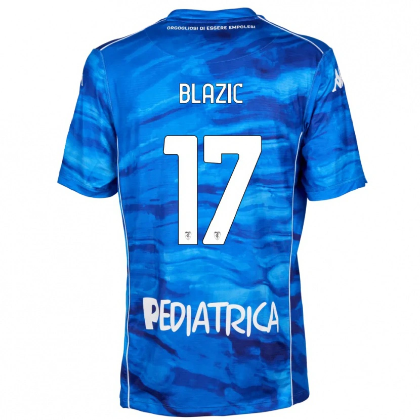 Danxen Dzieci Maj Blazic #17 Niebiesko-Biały Domowa Koszulka 2025/26 Koszulki Klubowe
