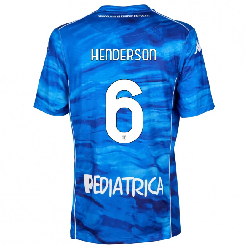 Danxen Dzieci Liam Henderson #6 Niebiesko-Biały Domowa Koszulka 2025/26 Koszulki Klubowe