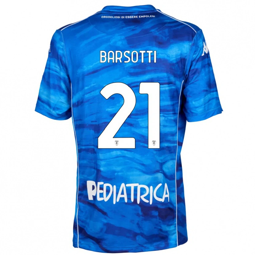 Danxen Dzieci Leonardo Barsotti #21 Niebiesko-Biały Domowa Koszulka 2025/26 Koszulki Klubowe