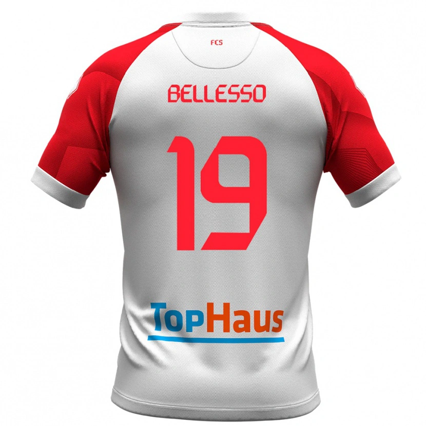 Danxen Dzieci Daniele Bellesso #19 Biało-Czerwony Domowa Koszulka 2025/26 Koszulki Klubowe