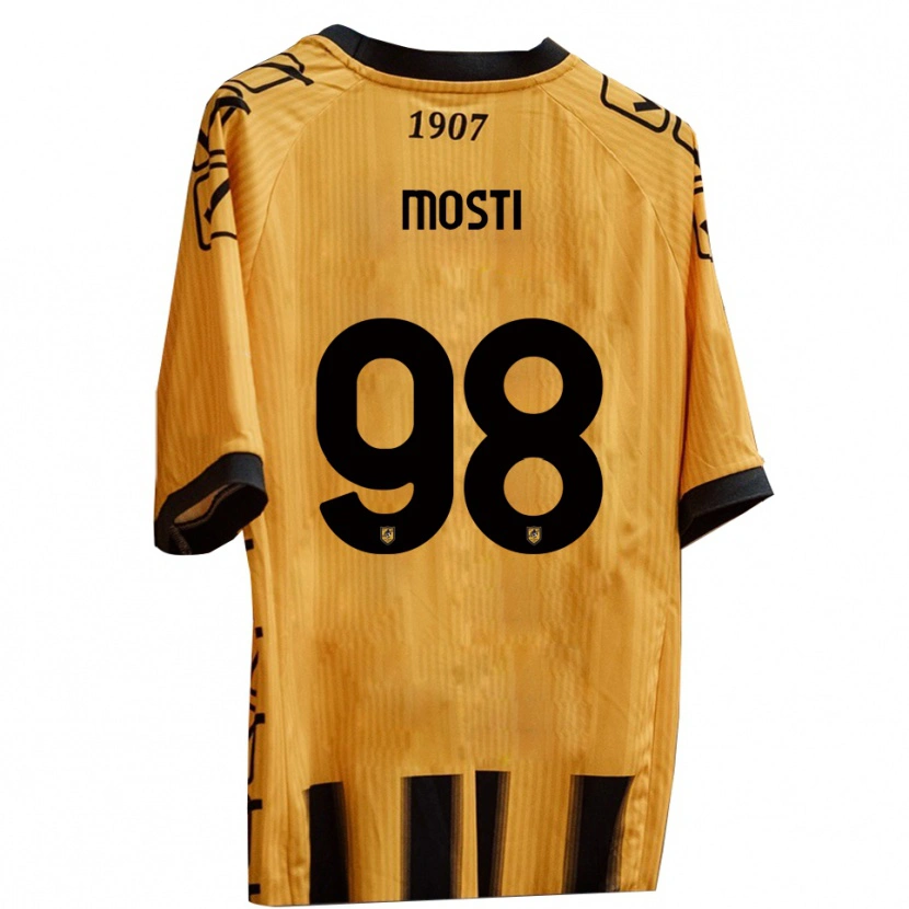 Danxen Dzieci Nicola Mosti #98 Żółto-Czarny Domowa Koszulka 2025/26 Koszulki Klubowe