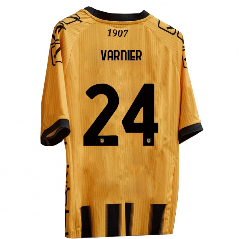 Danxen Dzieci Marco Varnier #24 Żółto-Czarny Domowa Koszulka 2025/26 Koszulki Klubowe