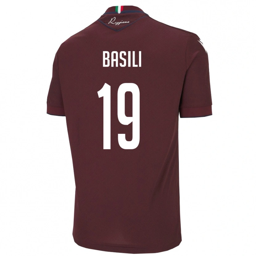 Danxen Dzieci Damiano Basili #19 Bordowo-Biały Domowa Koszulka 2025/26 Koszulki Klubowe