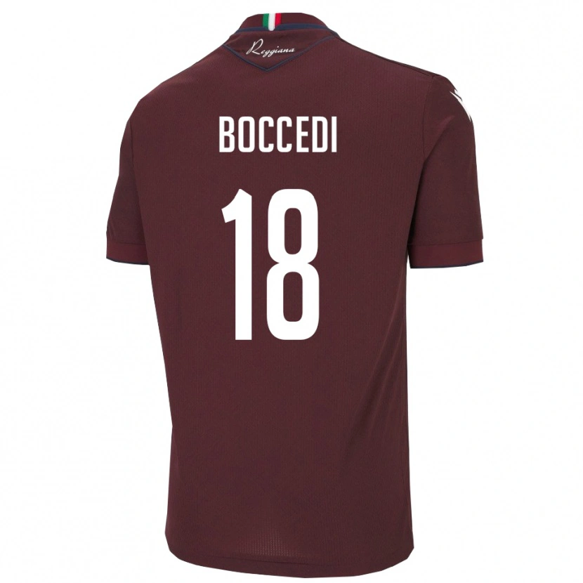 Danxen Dzieci Alessandro Boccedi #18 Bordowo-Biały Domowa Koszulka 2025/26 Koszulki Klubowe