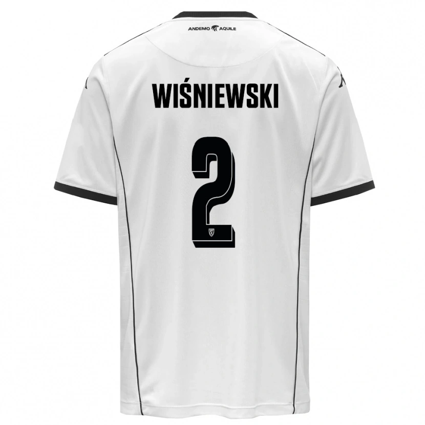 Danxen Dzieci Przemysław Wiśniewski #2 Biało-Czarny Domowa Koszulka 2025/26 Koszulki Klubowe