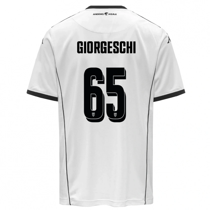 Danxen Dzieci Simone Giorgeschi #65 Biało-Czarny Domowa Koszulka 2025/26 Koszulki Klubowe