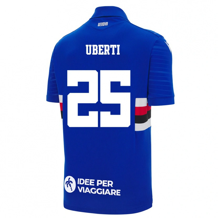 Danxen Dzieci Nicolò Uberti #25 Niebiesko-Biały Domowa Koszulka 2025/26 Koszulki Klubowe