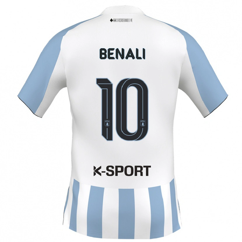 Danxen Dzieci Ahmad Benali #10 Biało-Błękitny Domowa Koszulka 2025/26 Koszulki Klubowe