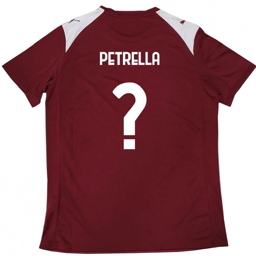 Danxen Dzieci Domenico Petrella #0 Burgundowo-Biały Domowa Koszulka 2025/26 Koszulki Klubowe