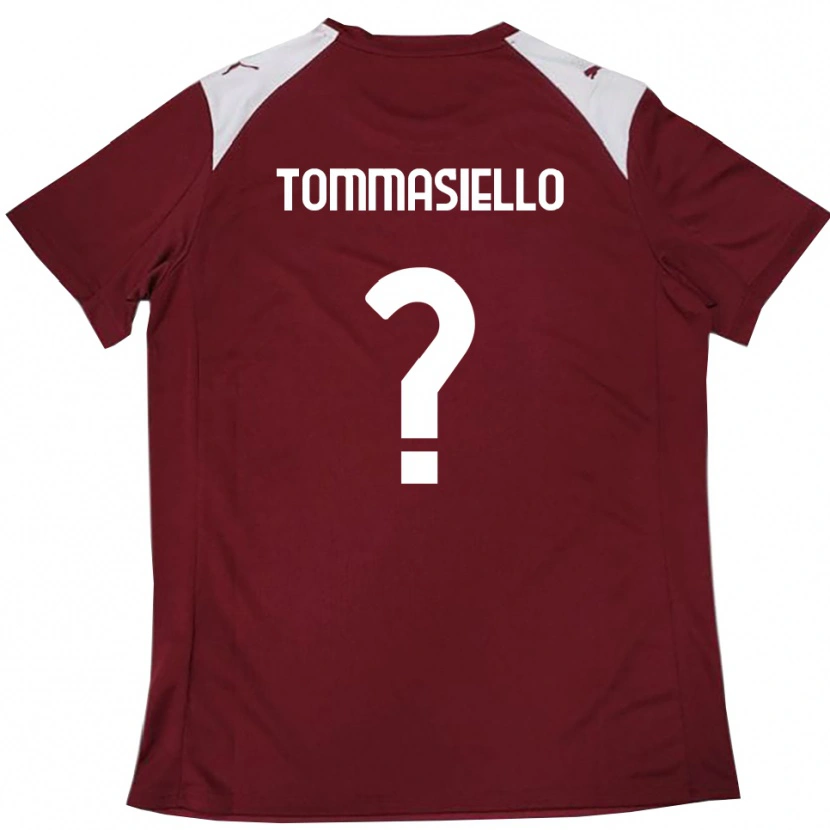 Danxen Dzieci Francesco Tommasiello #0 Burgundowo-Biały Domowa Koszulka 2025/26 Koszulki Klubowe