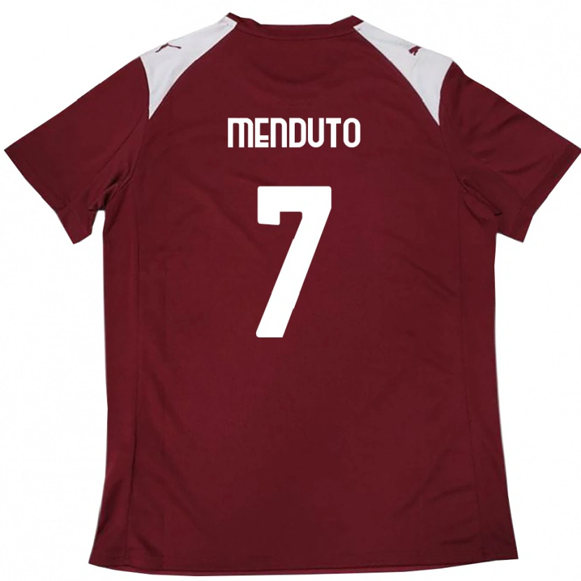 Danxen Dzieci Walter Menduto #7 Burgundowo-Biały Domowa Koszulka 2025/26 Koszulki Klubowe