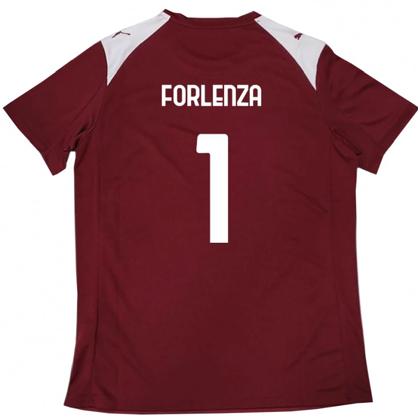 Danxen Dzieci Carlo Forlenza #1 Burgundowo-Biały Domowa Koszulka 2025/26 Koszulki Klubowe