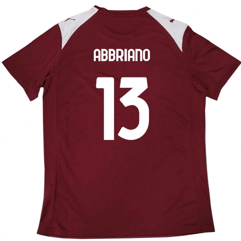 Danxen Dzieci William Abbriano #13 Burgundowo-Biały Domowa Koszulka 2025/26 Koszulki Klubowe