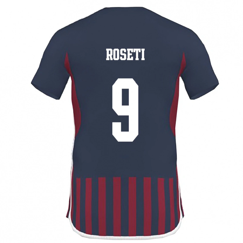 Danxen Dzieci Christian Roseti #9 Granatowo-Czerwony Domowa Koszulka 2025/26 Koszulki Klubowe