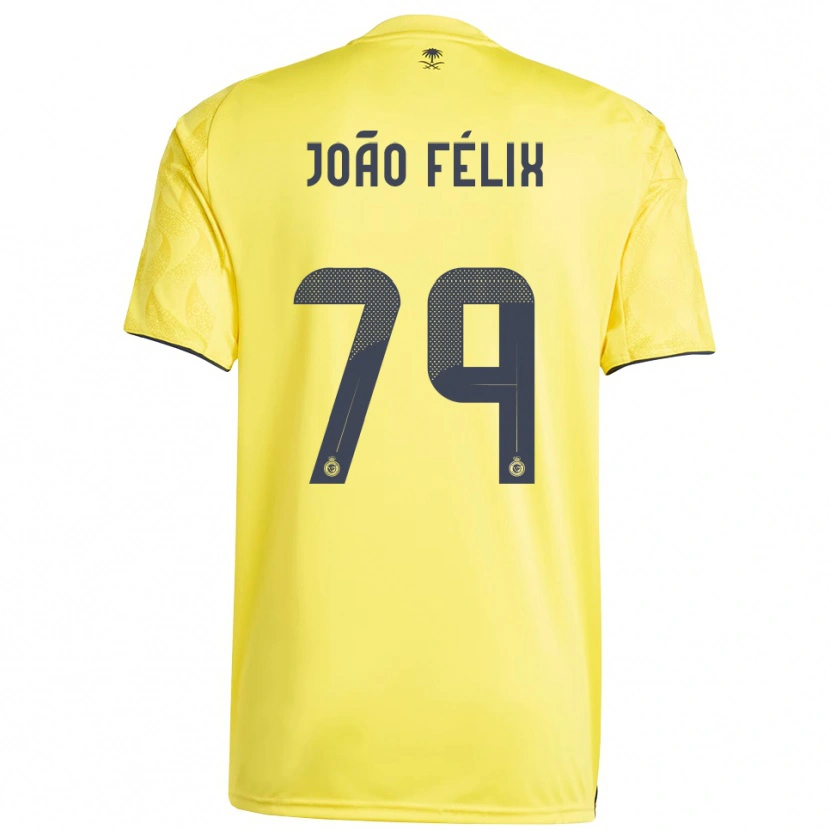 Danxen Dzieci João Félix #79 Żółto-Czarny Domowa Koszulka 2025/26 Koszulki Klubowe