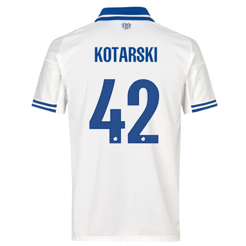 Danxen Dzieci Dominik Kotarski #42 Biało-Niebieski Domowa Koszulka 2025/26 Koszulki Klubowe