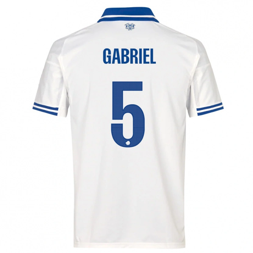 Danxen Dzieci Gabriel Pereira #5 Biało-Niebieski Domowa Koszulka 2025/26 Koszulki Klubowe