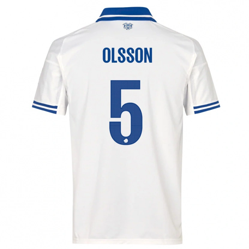 Danxen Dzieci Cornelius Olsson #5 Biało-Niebieski Domowa Koszulka 2025/26 Koszulki Klubowe