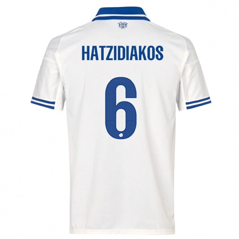 Danxen Dzieci Pantelis Hatzidiakos #6 Biało-Niebieski Domowa Koszulka 2025/26 Koszulki Klubowe