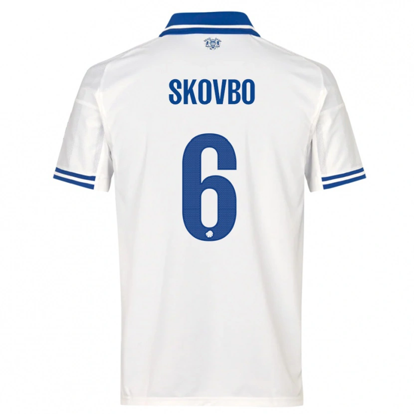 Danxen Dzieci Ida Skovbo #6 Biało-Niebieski Domowa Koszulka 2025/26 Koszulki Klubowe