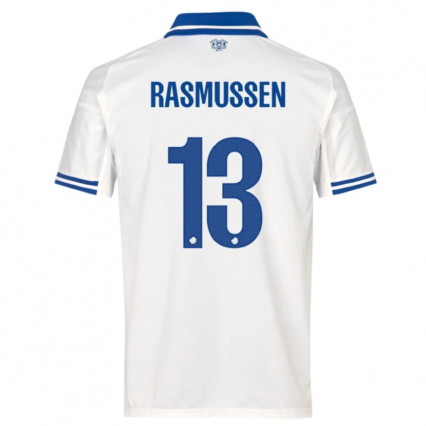 Danxen Dzieci Sara Rasmussen #13 Biało-Niebieski Domowa Koszulka 2025/26 Koszulki Klubowe
