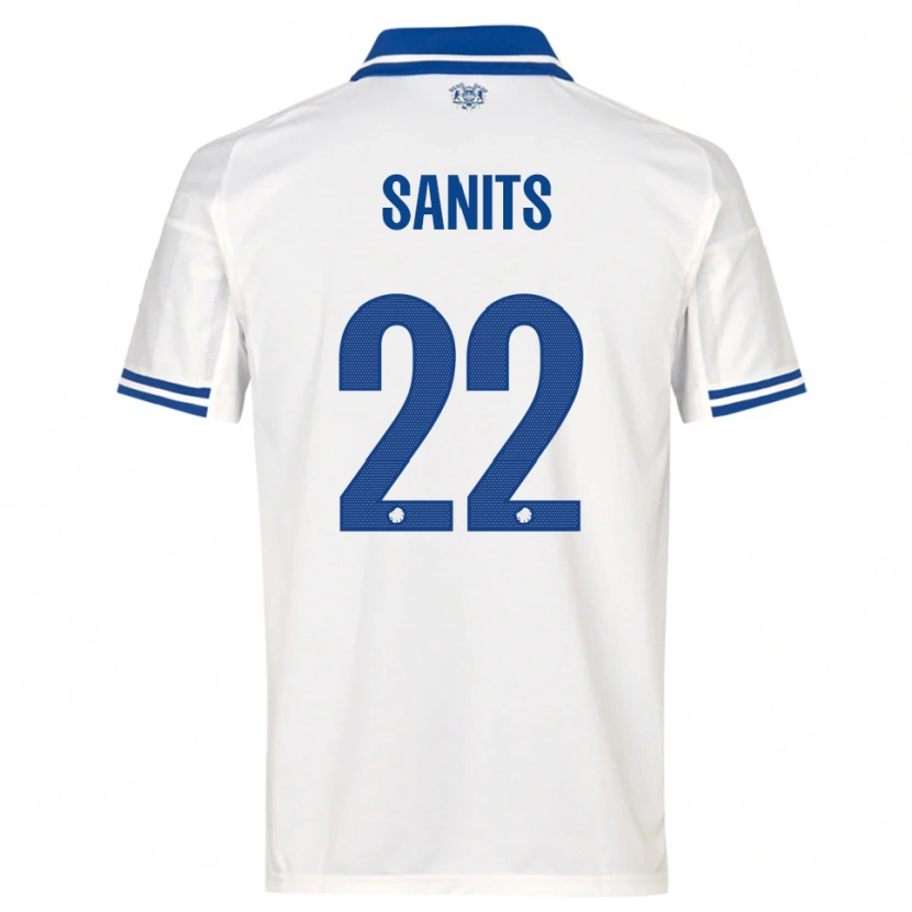 Danxen Dzieci Dimitri Sanits #22 Biało-Niebieski Domowa Koszulka 2025/26 Koszulki Klubowe