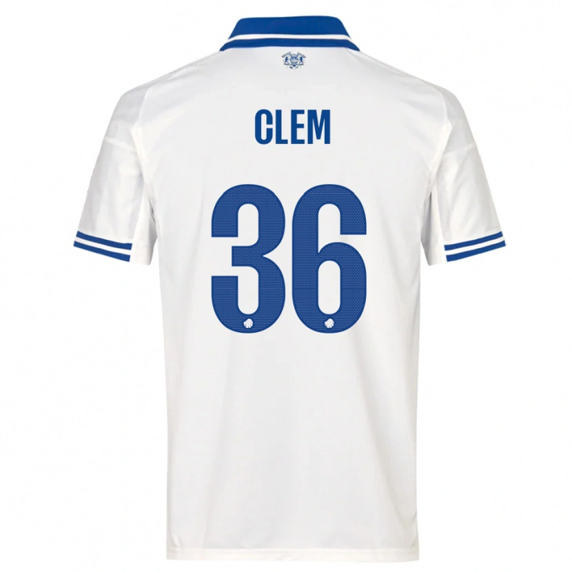Danxen Dzieci William Clem #36 Biało-Niebieski Domowa Koszulka 2025/26 Koszulki Klubowe