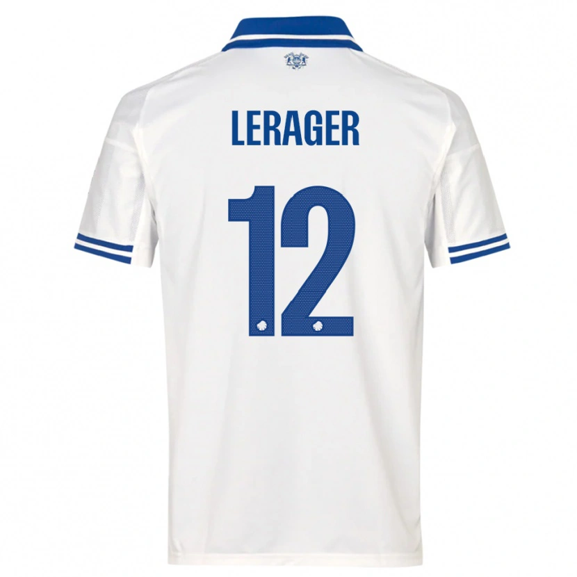 Danxen Dzieci Lukas Lerager #12 Biało-Niebieski Domowa Koszulka 2025/26 Koszulki Klubowe
