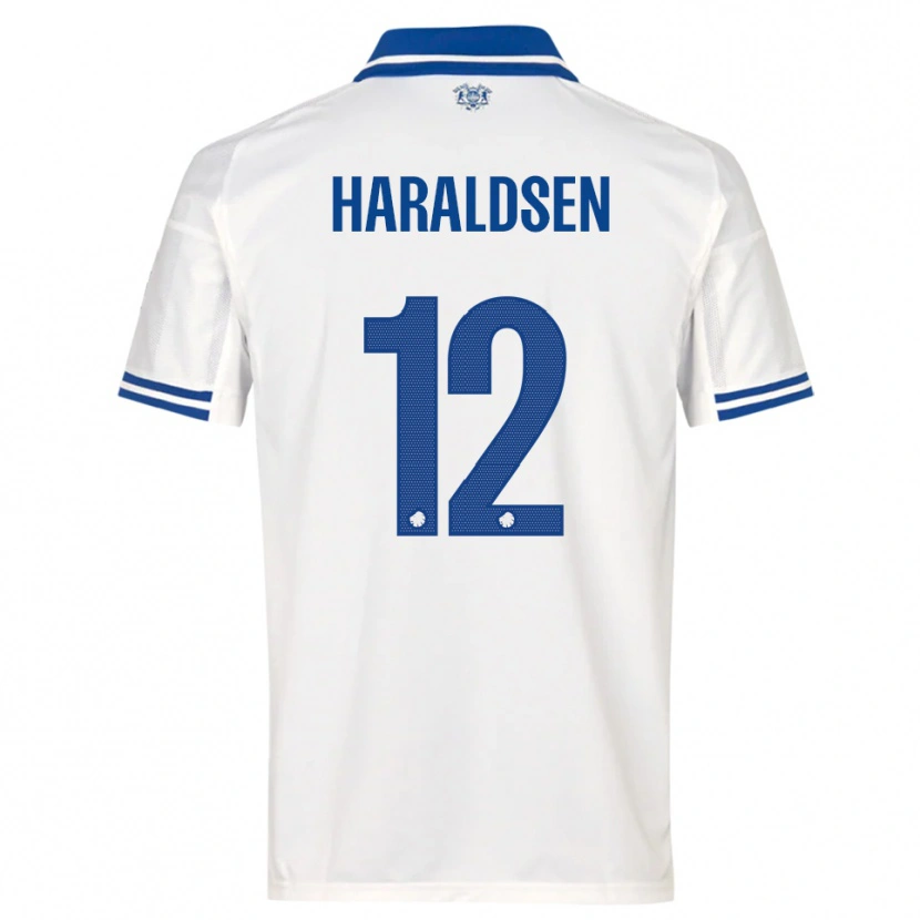 Danxen Dzieci Henrik Haraldsen #12 Biało-Niebieski Domowa Koszulka 2025/26 Koszulki Klubowe