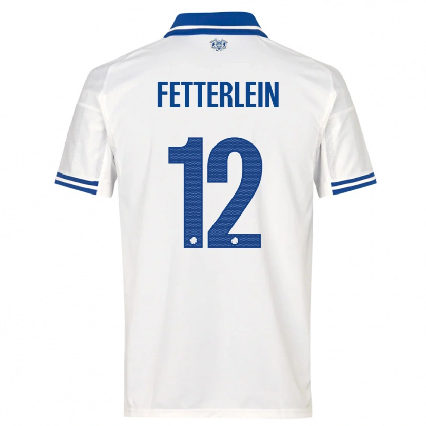 Danxen Dzieci Sean Fetterlein #12 Biało-Niebieski Domowa Koszulka 2025/26 Koszulki Klubowe