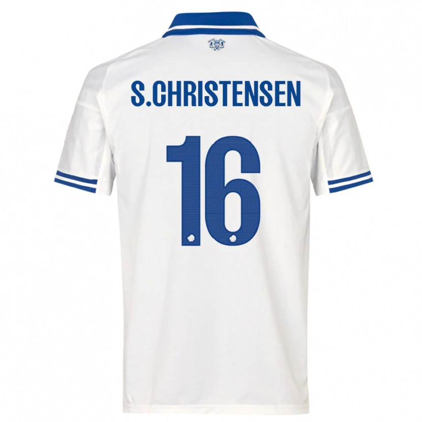 Danxen Dzieci Sebastian Christensen #16 Biało-Niebieski Domowa Koszulka 2025/26 Koszulki Klubowe