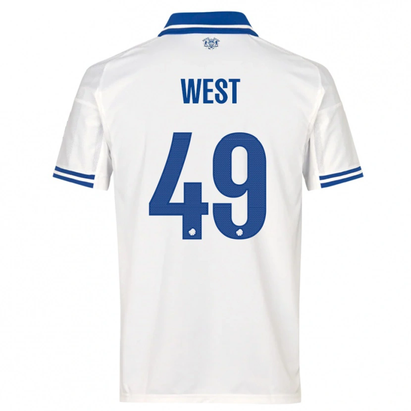 Danxen Dzieci Liam West #49 Biało-Niebieski Domowa Koszulka 2025/26 Koszulki Klubowe