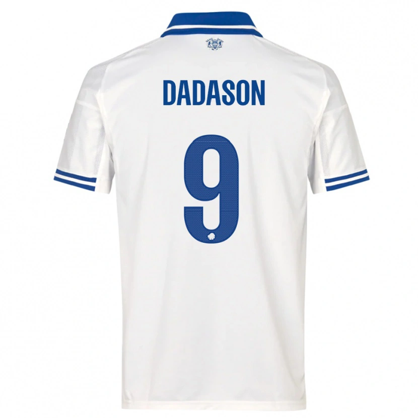 Danxen Dzieci Viktor Dadason #9 Biało-Niebieski Domowa Koszulka 2025/26 Koszulki Klubowe