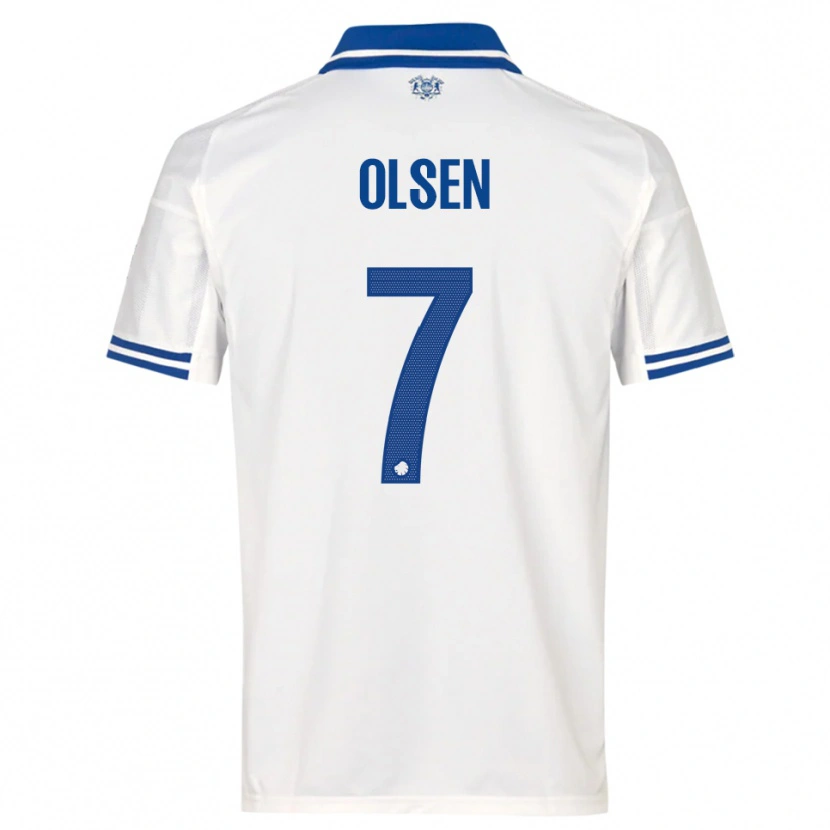 Danxen Dzieci Gunnar Olsen #7 Biało-Niebieski Domowa Koszulka 2025/26 Koszulki Klubowe