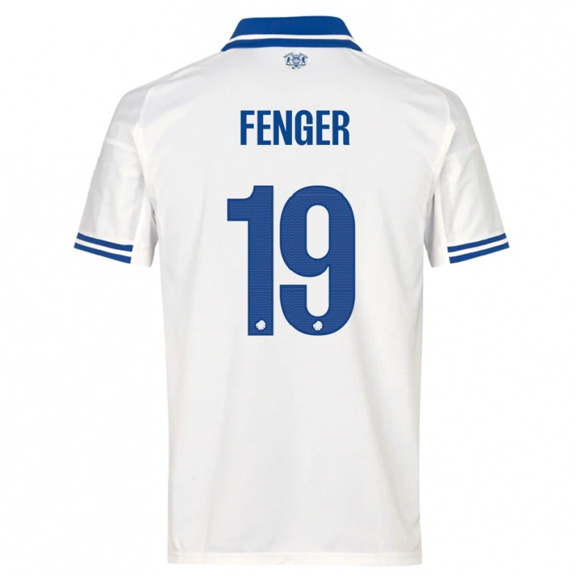Danxen Dzieci Oskar Fenger #19 Biało-Niebieski Domowa Koszulka 2025/26 Koszulki Klubowe