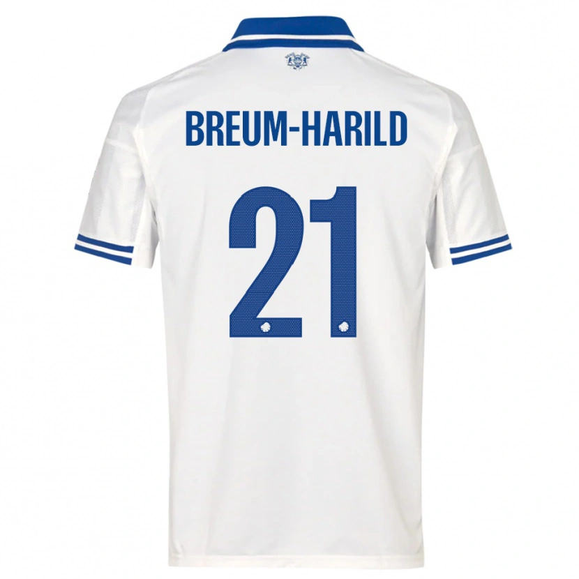 Danxen Dzieci Tobias Breum-Harild #21 Biało-Niebieski Domowa Koszulka 2025/26 Koszulki Klubowe