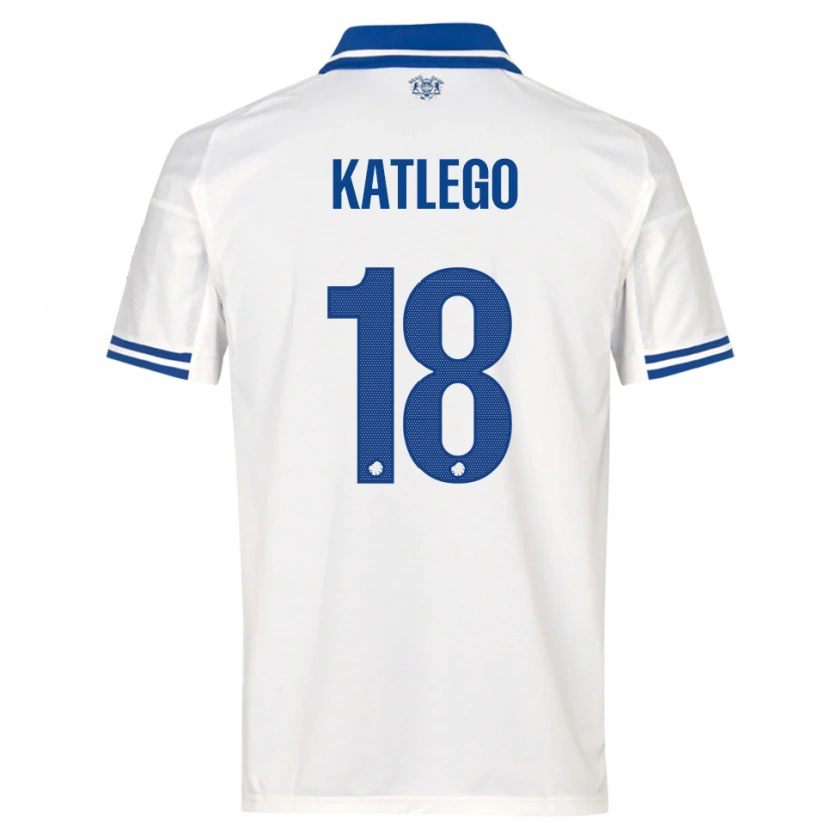 Danxen Dzieci David Katlego #18 Biało-Niebieski Domowa Koszulka 2025/26 Koszulki Klubowe