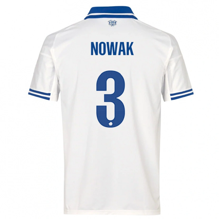 Danxen Dzieci Julie Nowak #3 Biało-Niebieski Domowa Koszulka 2025/26 Koszulki Klubowe