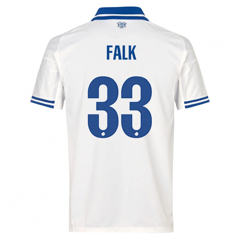 Danxen Dzieci Rasmus Falk #33 Biało-Niebieski Domowa Koszulka 2025/26 Koszulki Klubowe