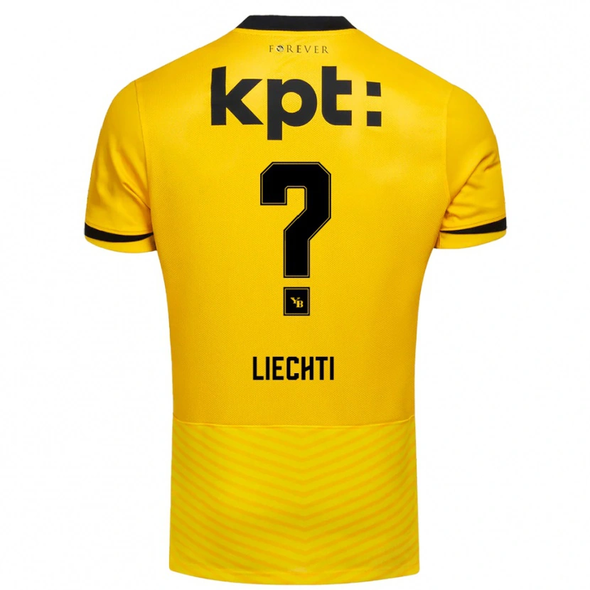 Danxen Dzieci Robin Liechti #0 Żółto-Czarny Domowa Koszulka 2025/26 Koszulki Klubowe