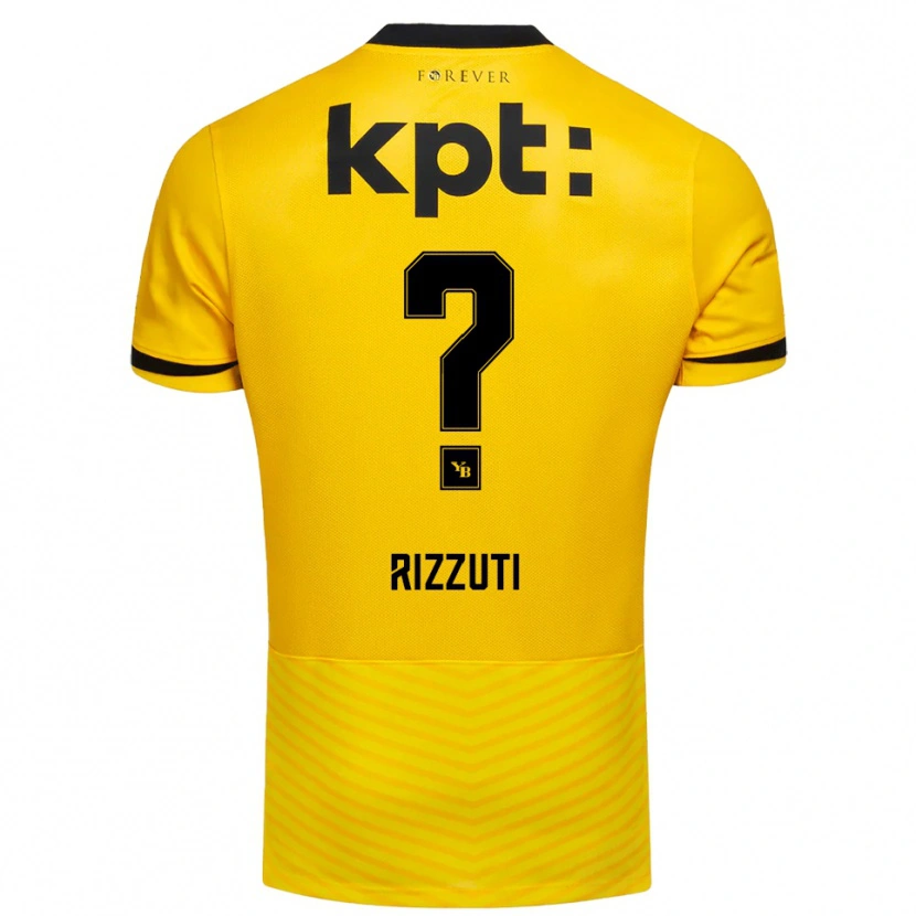 Danxen Dzieci Gabriele Rizzuti #0 Żółto-Czarny Domowa Koszulka 2025/26 Koszulki Klubowe