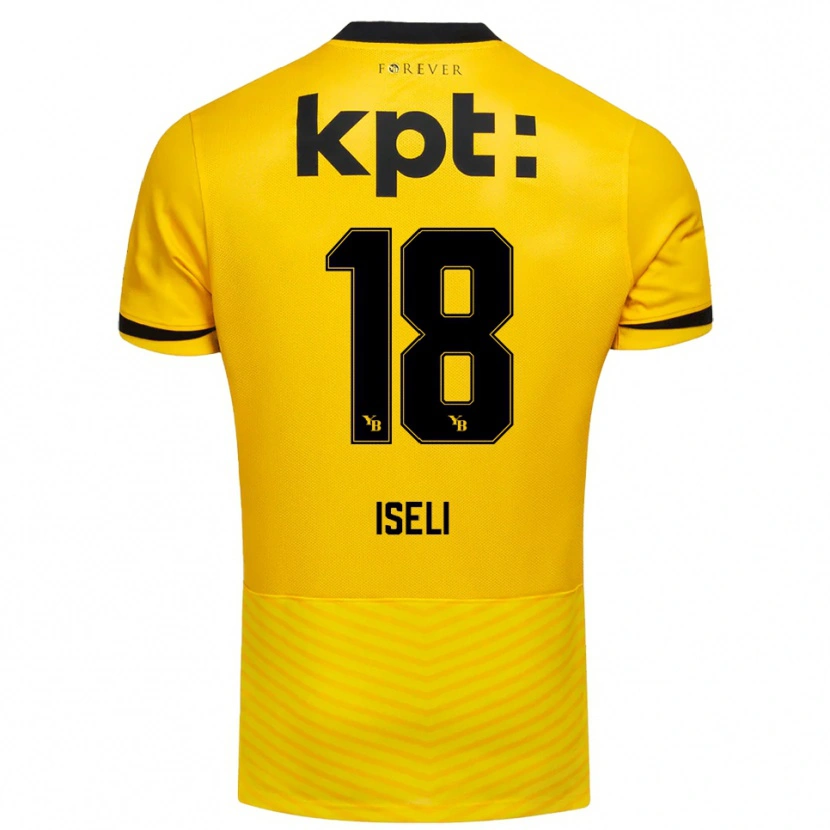 Danxen Dzieci Marco Iseli #18 Żółto-Czarny Domowa Koszulka 2025/26 Koszulki Klubowe